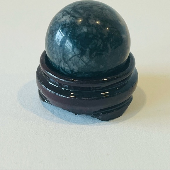 Jasper Palm Stone 1” Sphere with Stand - Picture 4 of 7